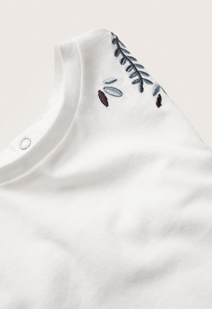MANGO - T-shirt flores - white