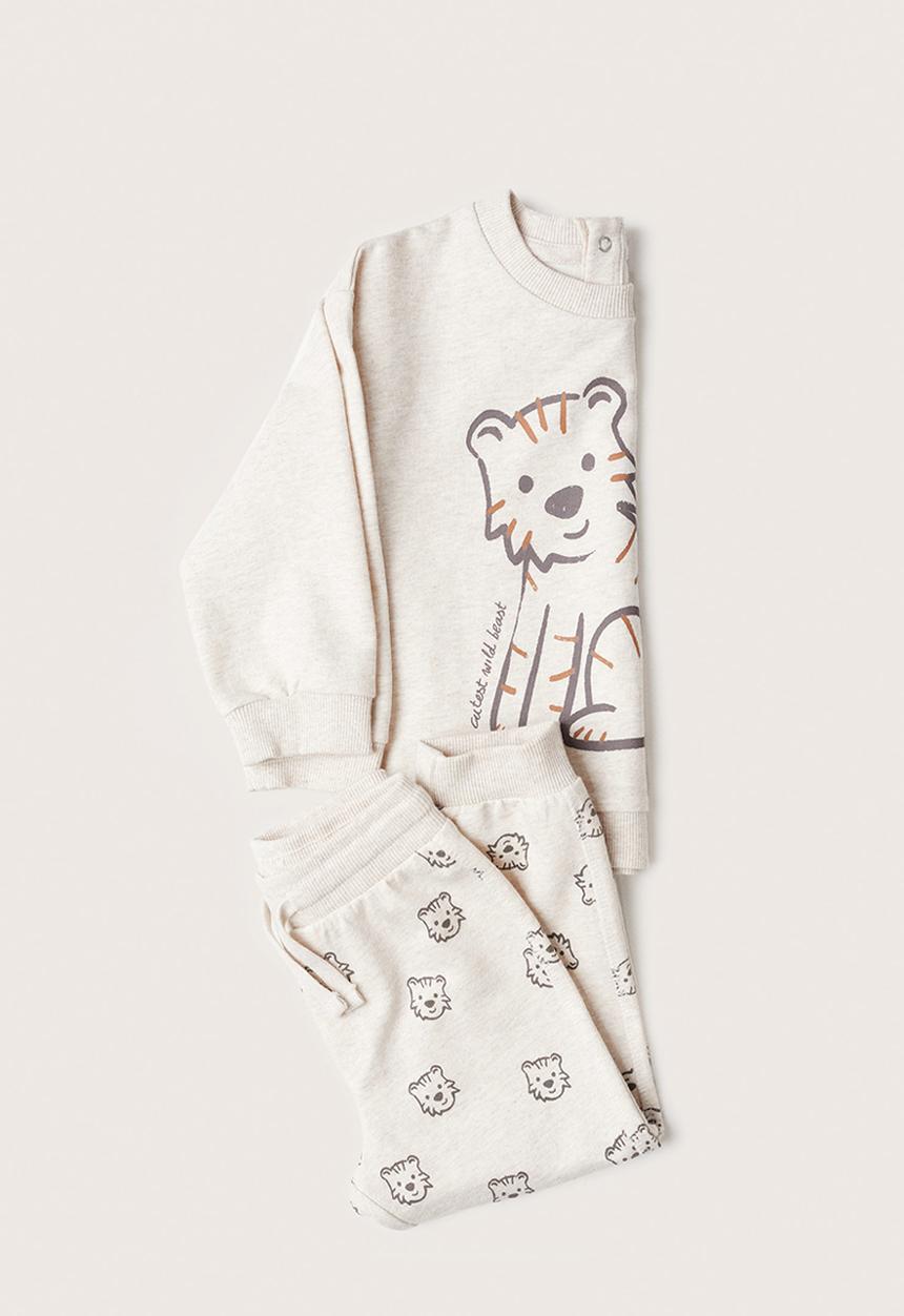 MANGO - Tracksuit sweetpa - light pastal brown