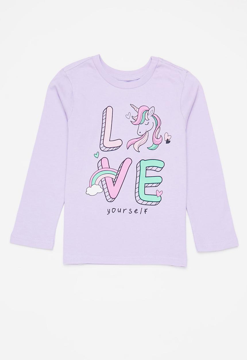 Pop Candy - 2 pack printed tee - lilac & grey