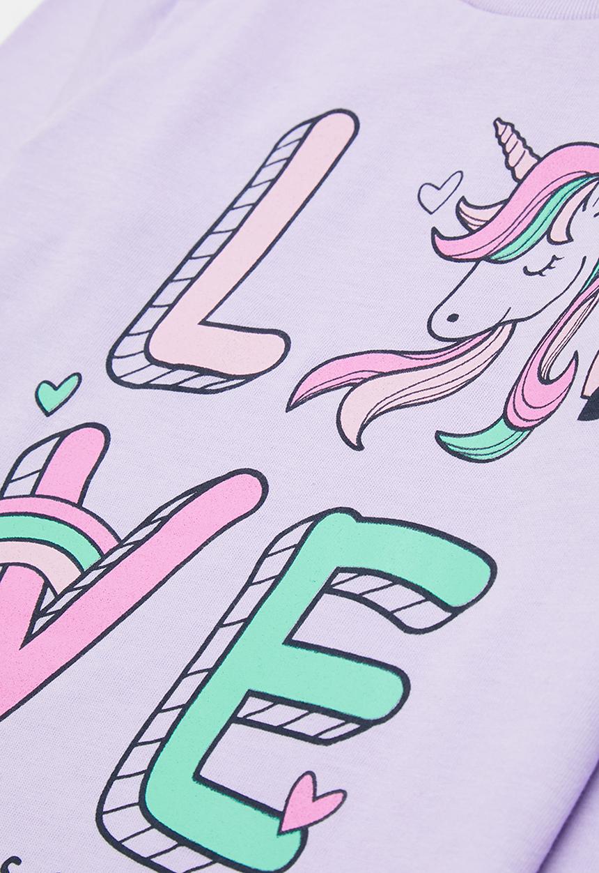 Pop Candy - 2 pack printed tee - lilac & grey