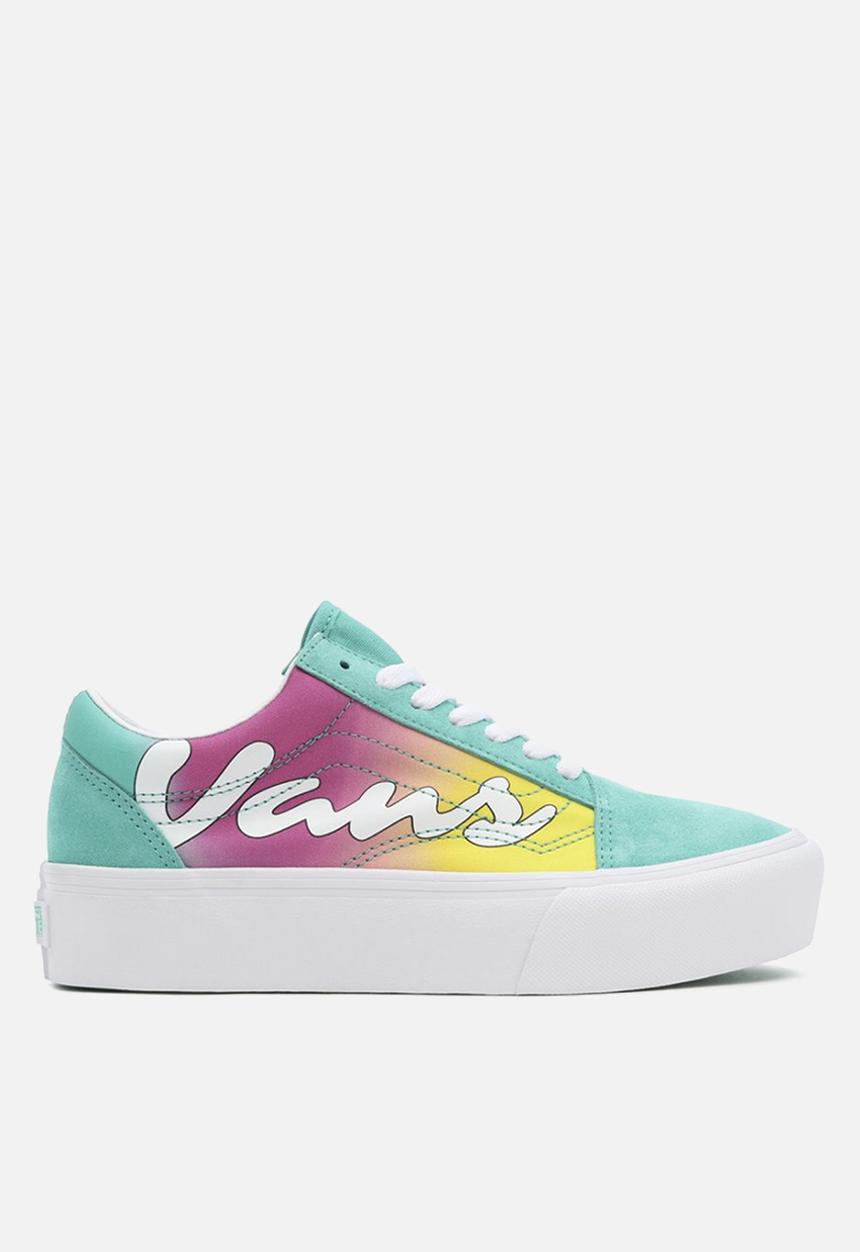 Vans - Old Skool platform - (spring fade) atlantis/true white