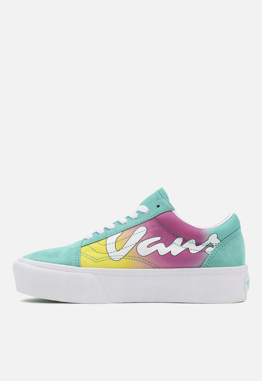 Vans - Old Skool platform - (spring fade) atlantis/true white