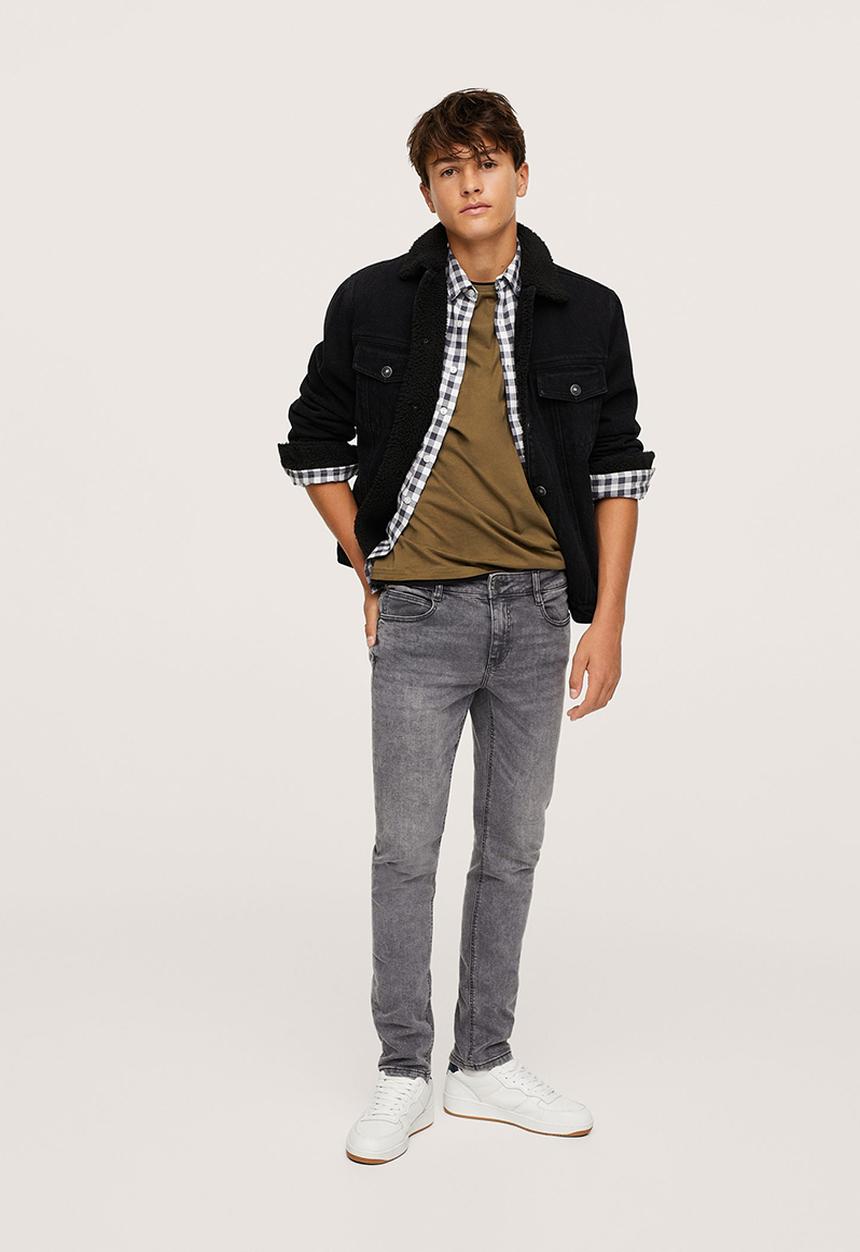 MANGO - Jeans skinny - grey 