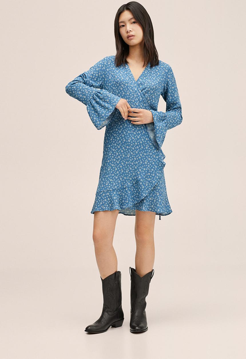 MANGO - Dress sunset - blue