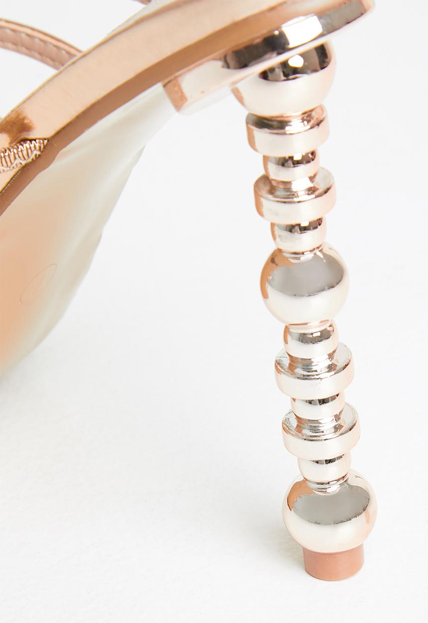 Footwork - Thals square tow mule heel - rose
