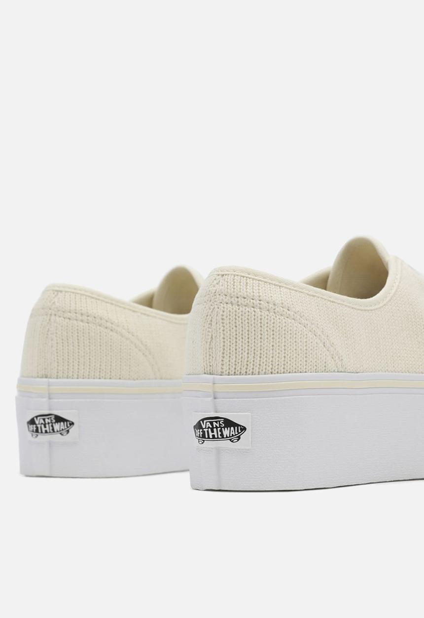 Vans - Authentic stackform - (rib knit) antique white/true white