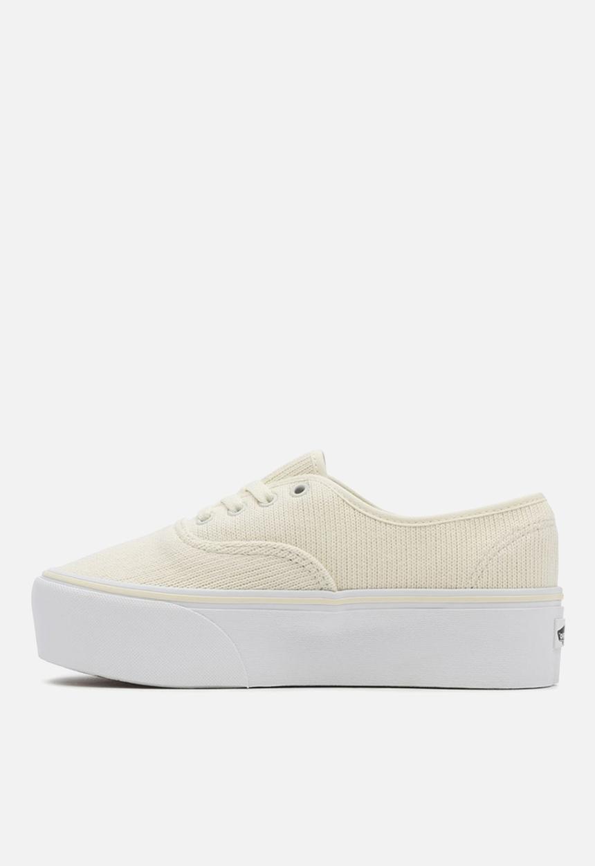 Vans - Authentic stackform - (rib knit) antique white/true white