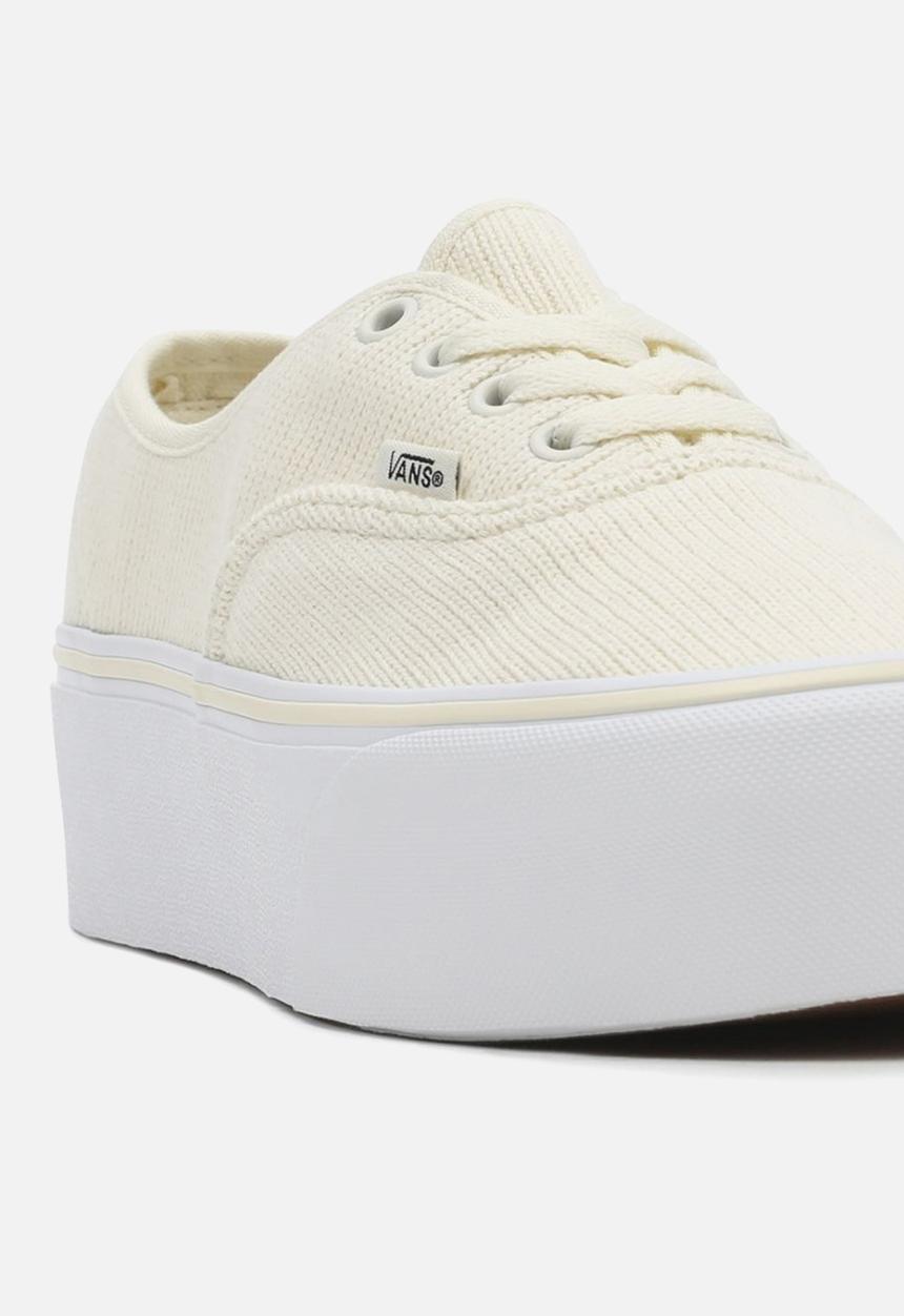 Vans - Authentic stackform - (rib knit) antique white/true white