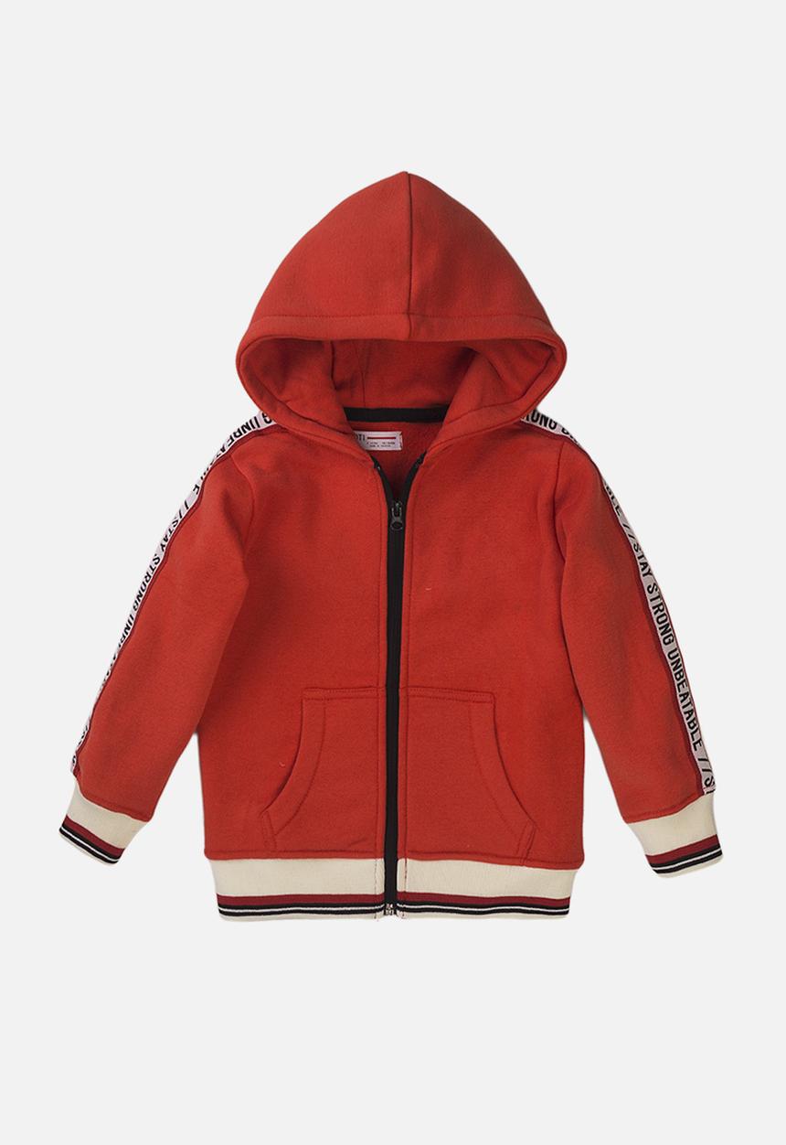 MINOTI - Stay strong fleece zip thru - red