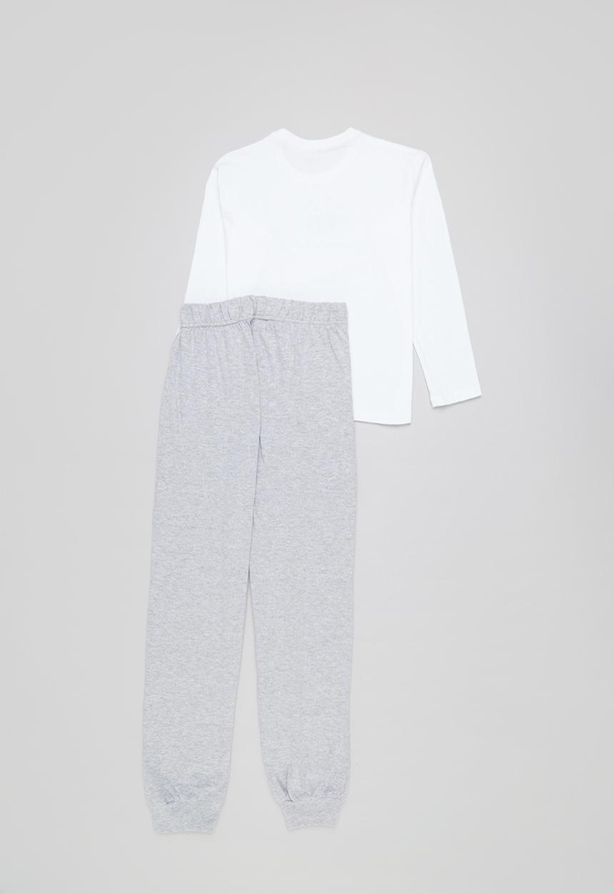 Rebel Republic - Pj set - white & grey