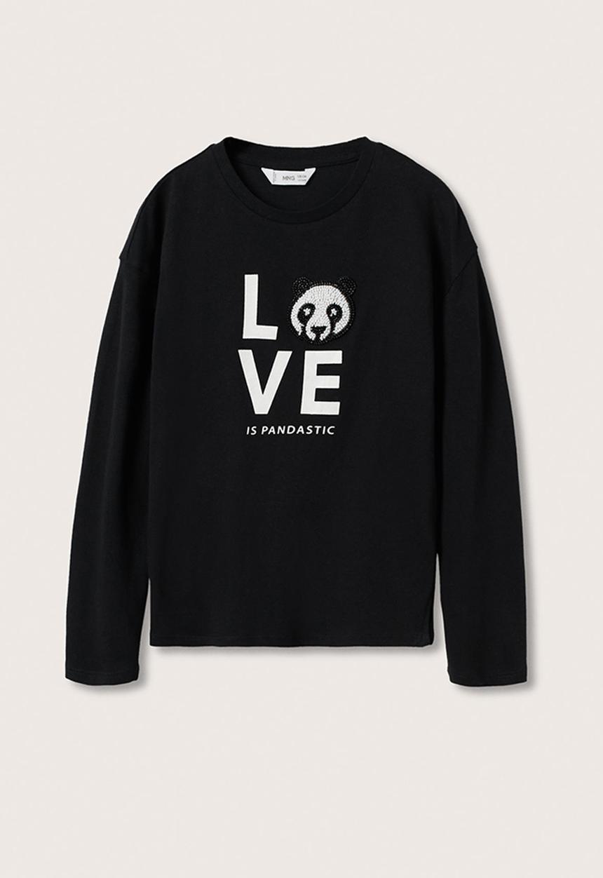 MANGO - T-shirt bea - black