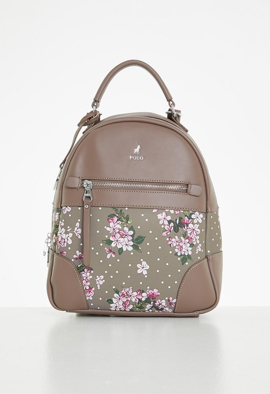 POLO - Floral backpack - taupe