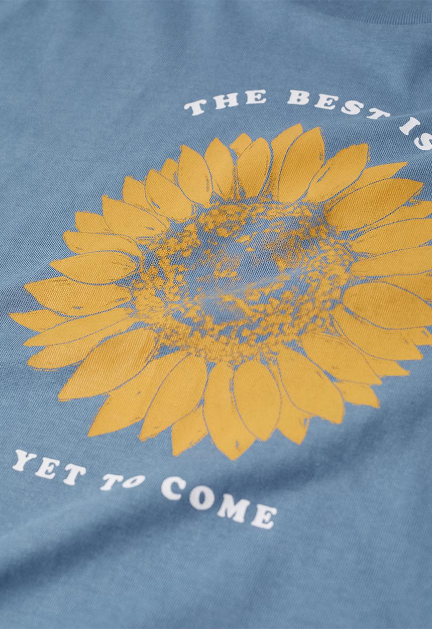 MANGO - T-shirt sun flow - blue