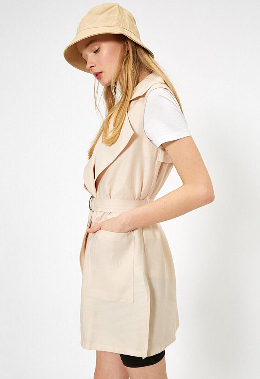 Koton - V neck vest - beige