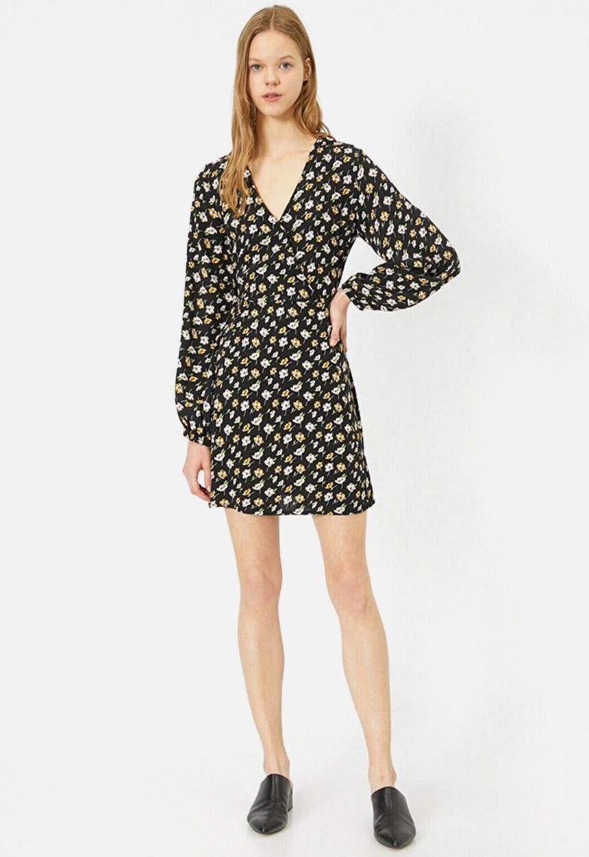 Koton - Mini dress - black patterned
