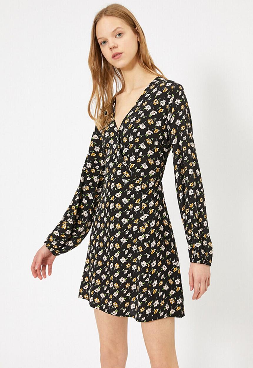 Koton - Mini dress - black patterned