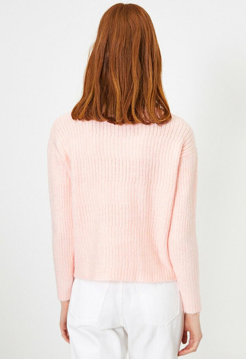 Koton - Crew neck long sleeve jumper - pink