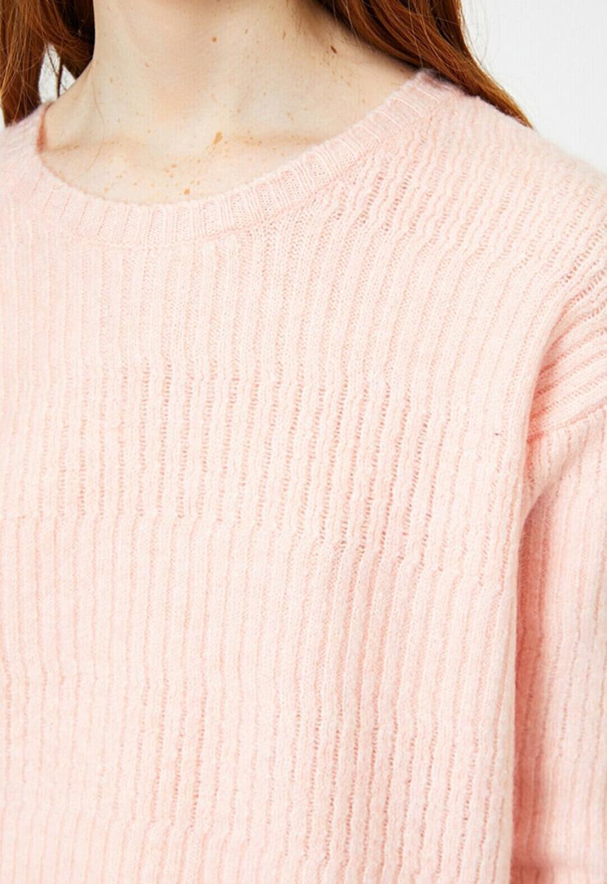 Koton - Crew neck long sleeve jumper - pink
