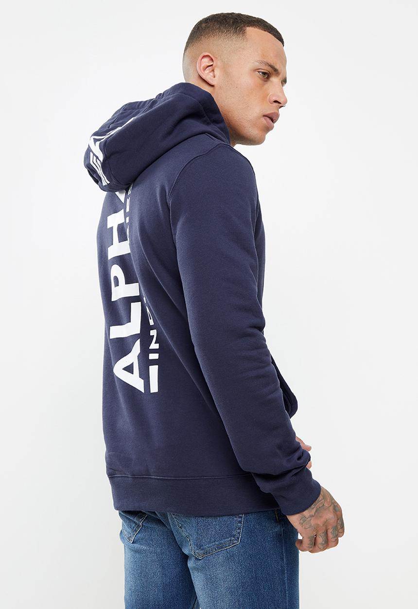 Alpha Industries - A.1 backprint hoodie - navy