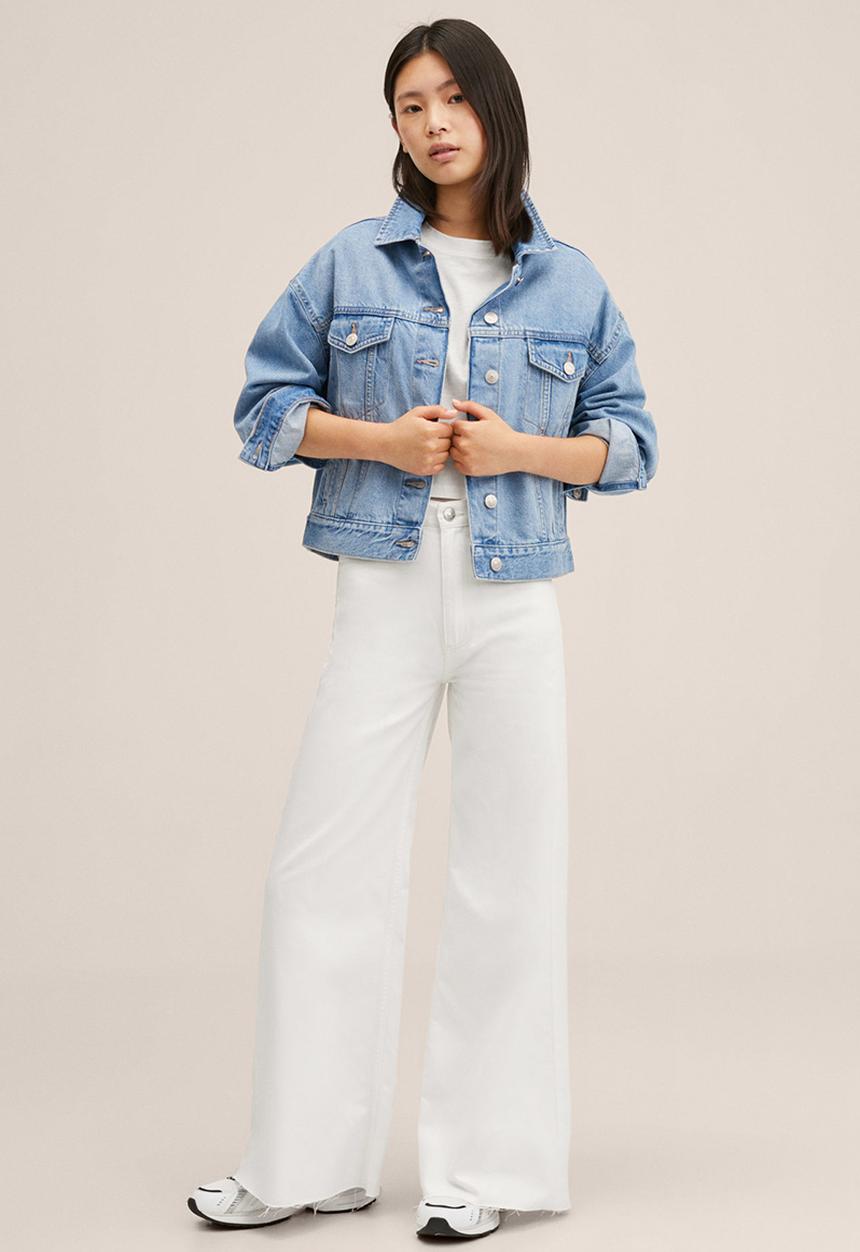 MANGO - Jacket trucker  - blue