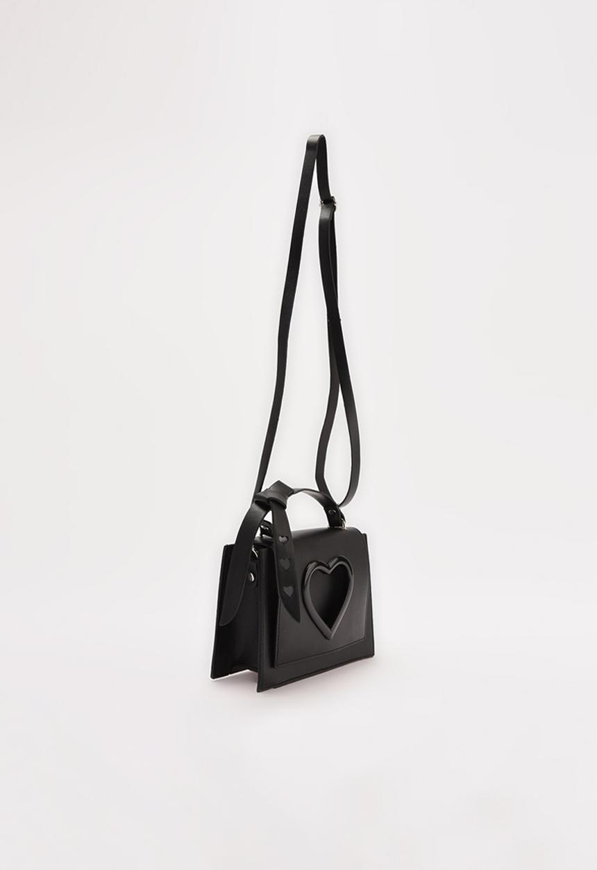 Trendyol - Heart detail shoulder bag - black