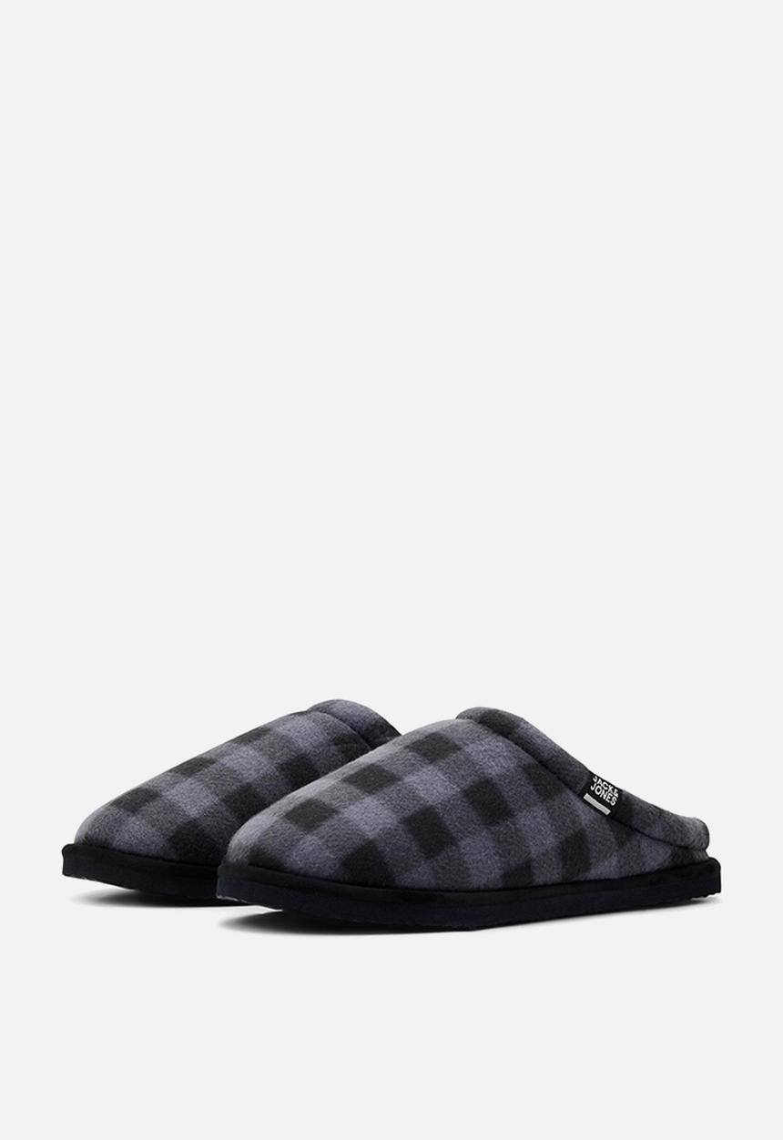 Jack & Jones - Jafar check 2.0 slipper - frost gray