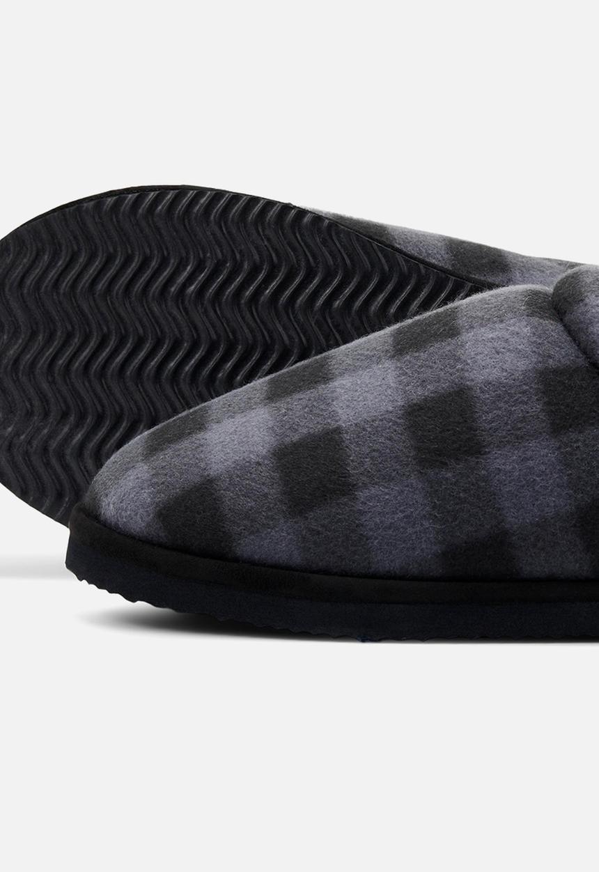 Jack & Jones - Jafar check 2.0 slipper - frost gray