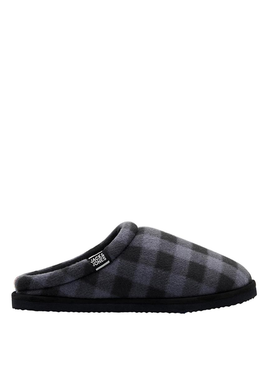 Jack & Jones - Jafar check 2.0 slipper - frost gray