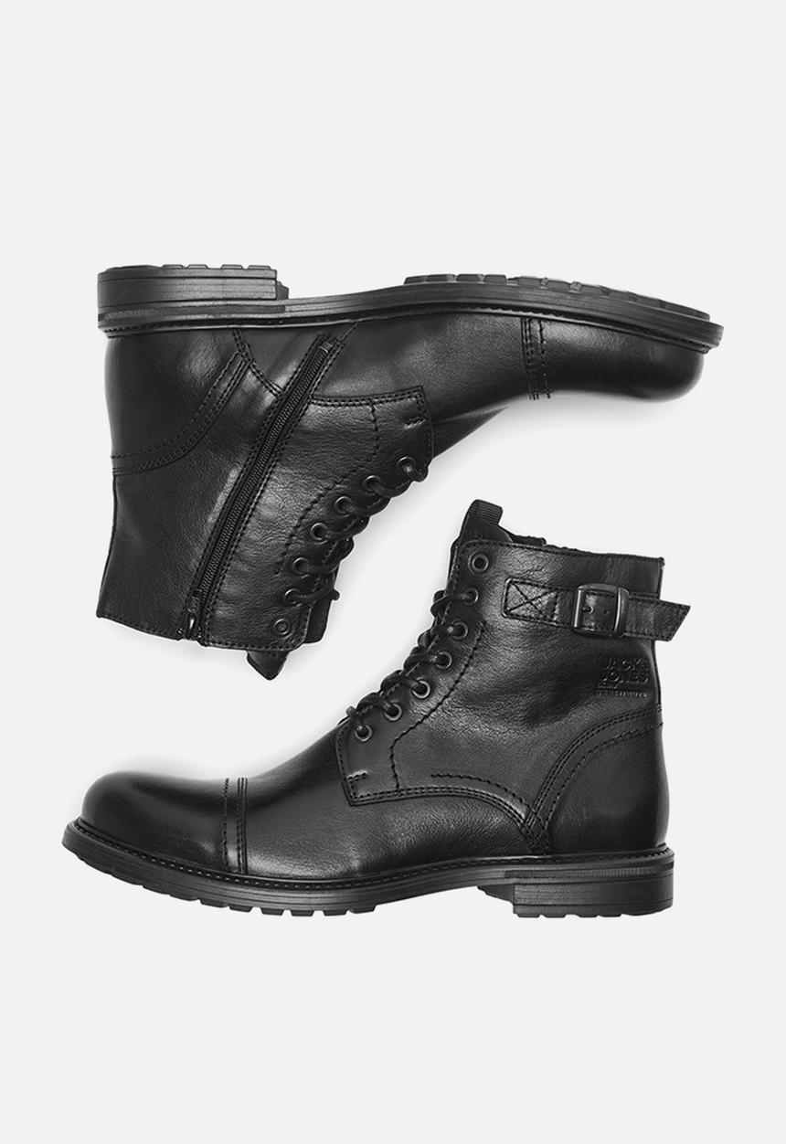 Jack & Jones - Shelby leather boot- anthracite