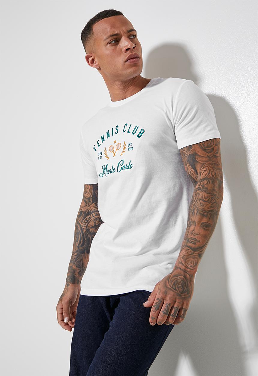 Superbalist - Nate graphic tee - tennis - white