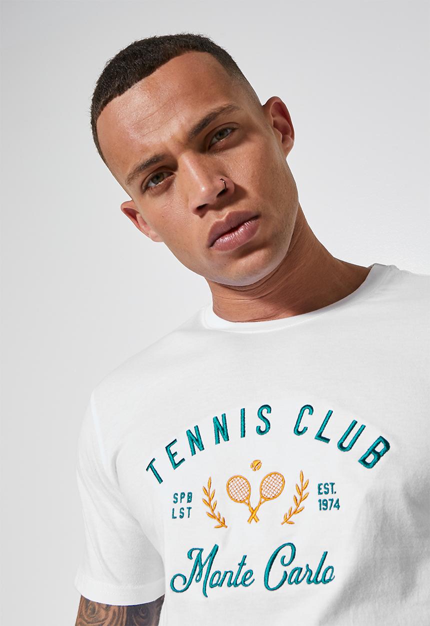 Superbalist - Nate graphic tee - tennis - white