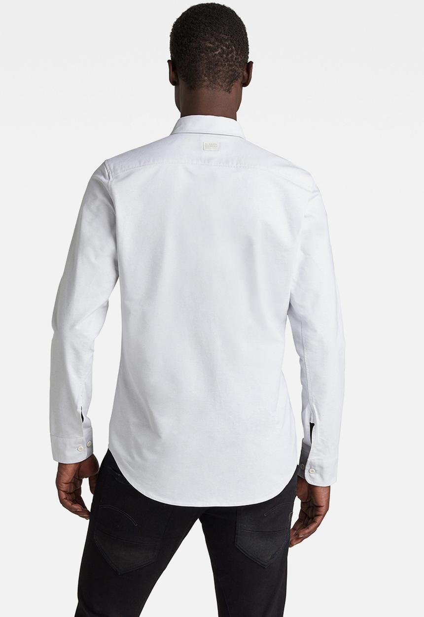 G-STAR - Marine slim shirt - oyster blue/white oxford