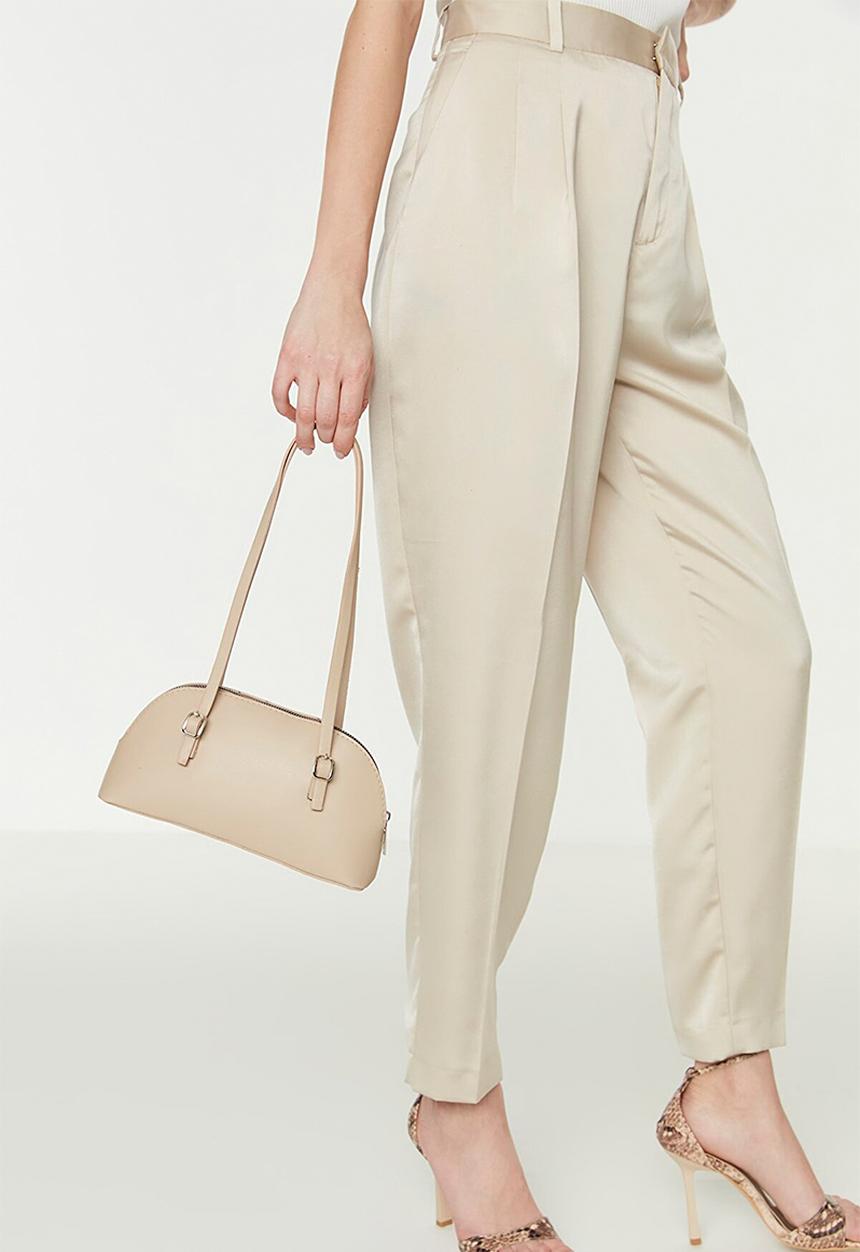 Trendyol - Cute leather like shoulder bag - beige