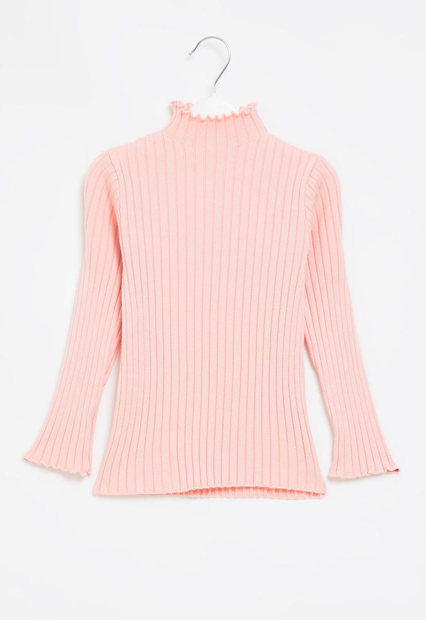Pop Candy - Girls lettuce turtle neck - pink