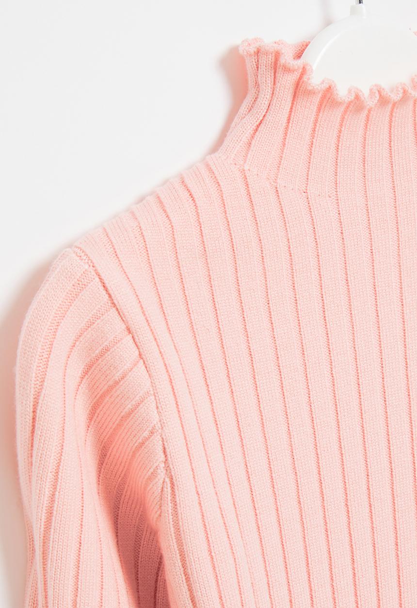 Pop Candy - Girls lettuce turtle neck - pink
