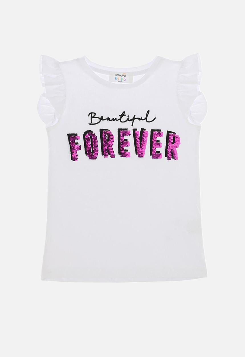 Trendyol - Beautiful forever tee - white