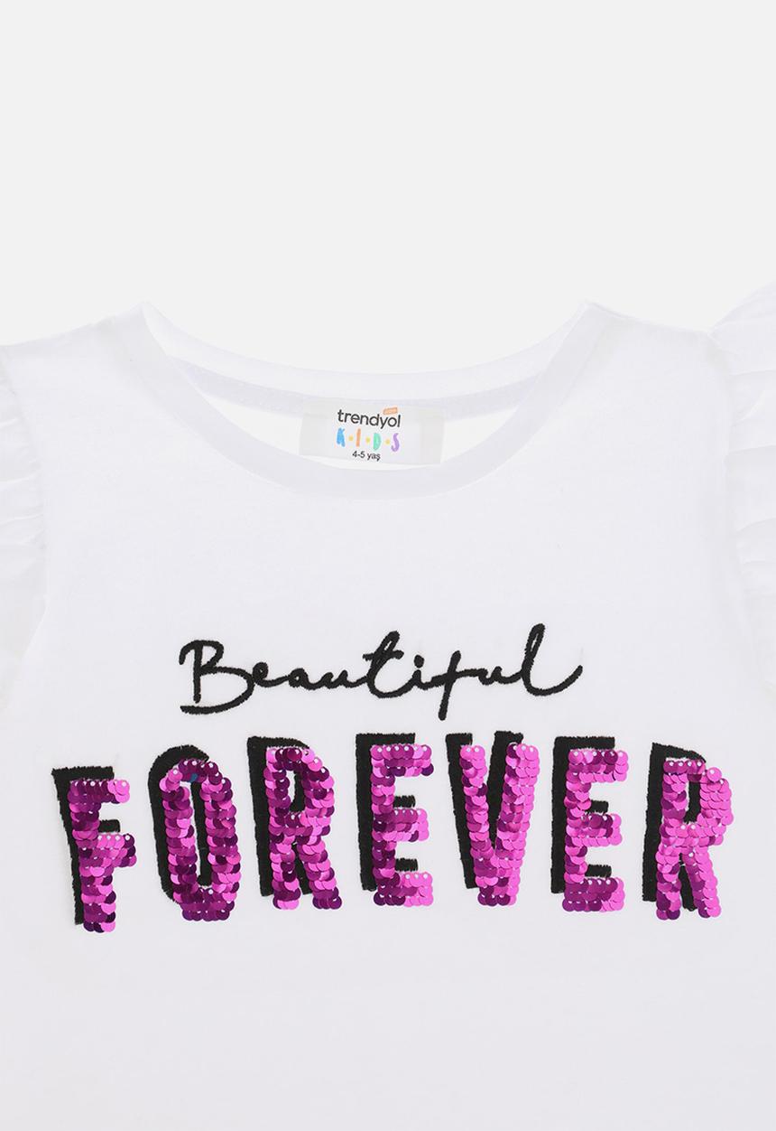 Trendyol - Beautiful forever tee - white