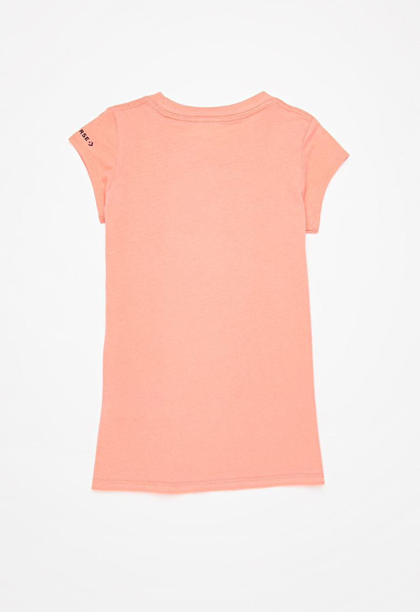 Converse - Cnvg block party sneaker tee - bright coral