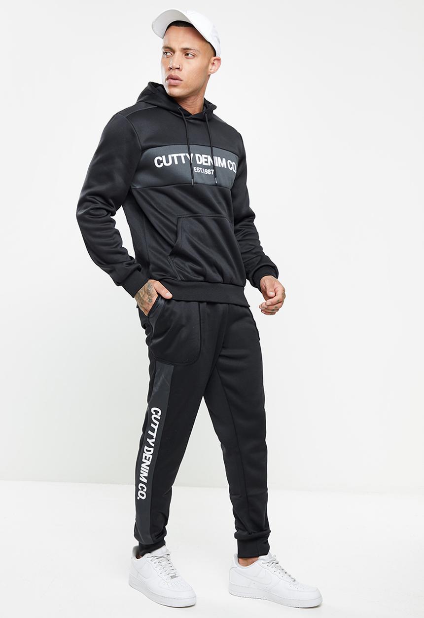 Cutty - Wayne regular fit trackpant - black 