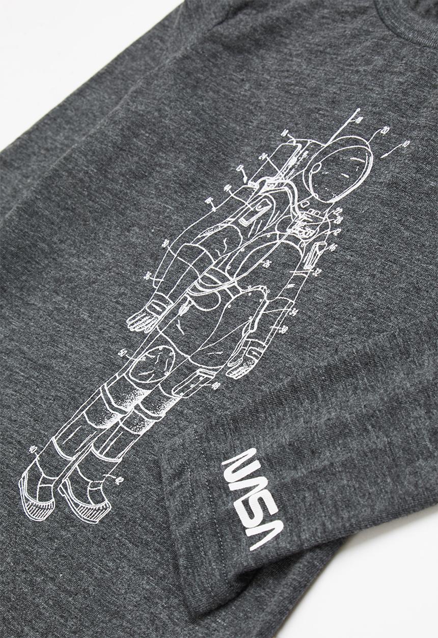 Superbalist Kids - Boys nasa tee & pants pj set - charcoal