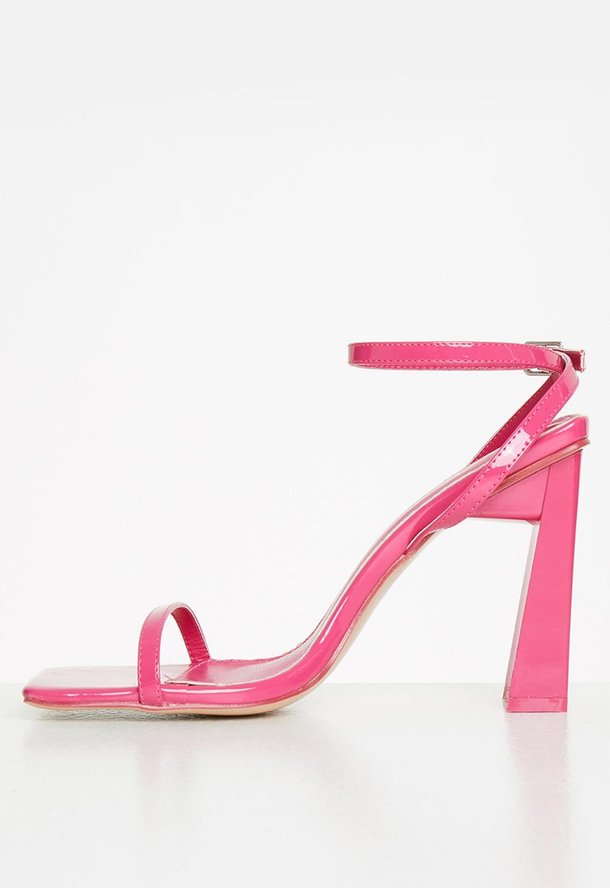 Public Desire - Charlotte square toe heel - pink patent