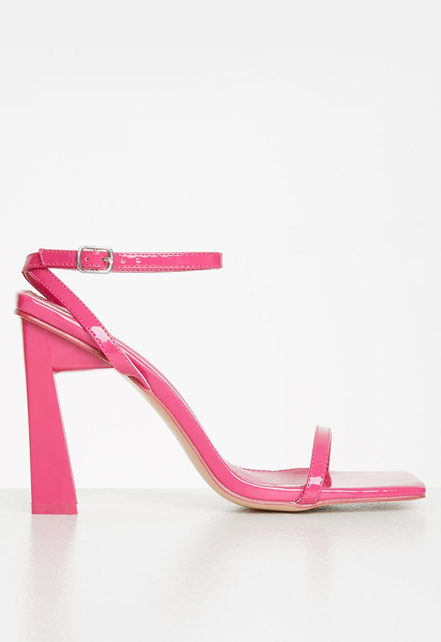 Public Desire - Charlotte square toe heel - pink patent