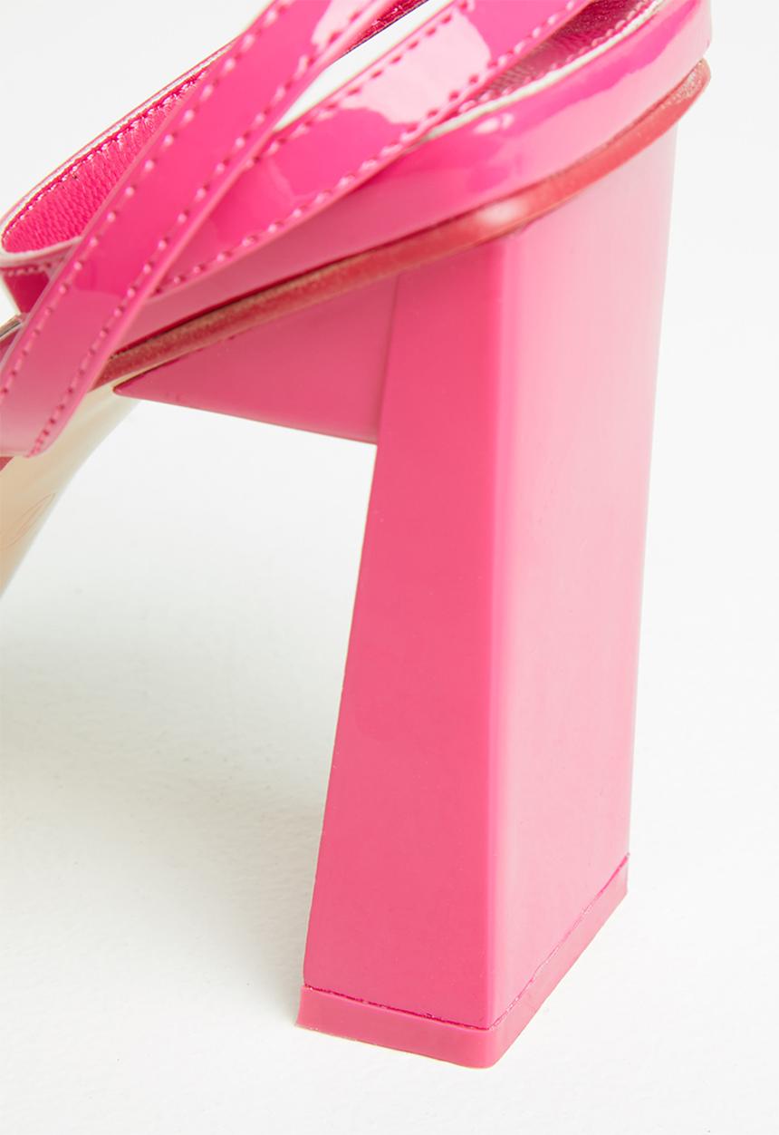 Public Desire - Charlotte square toe heel - pink patent