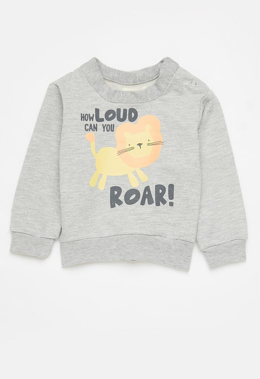Superbalist Kids - Boys styled crew sweat - grey