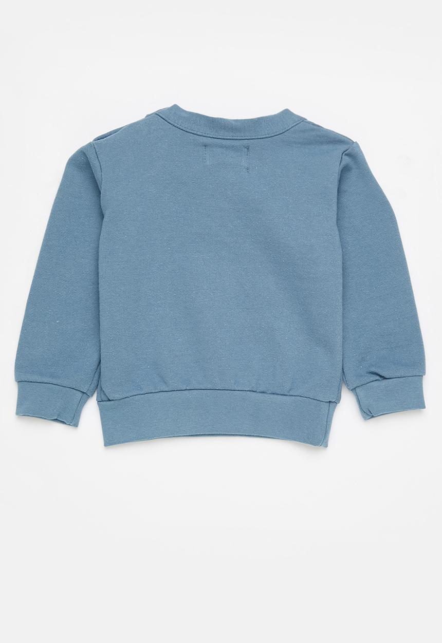 Superbalist Kids - Boys styled crew sweat - blue