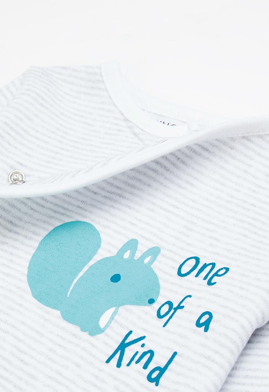 MINOTI - 2-pack baby sleepsuits - white & blue