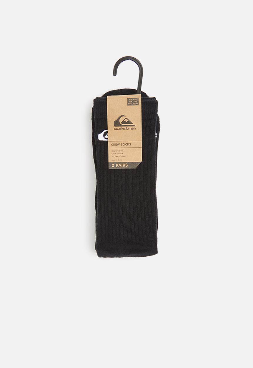 Quiksilver - Quiksilver 2 pack crew socks - black
