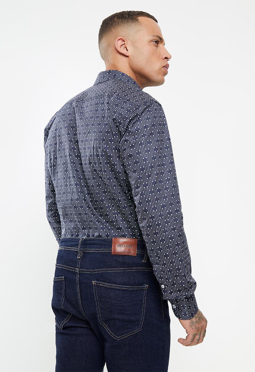 Ben Sherman - Spot print long sleeve shirt - marine