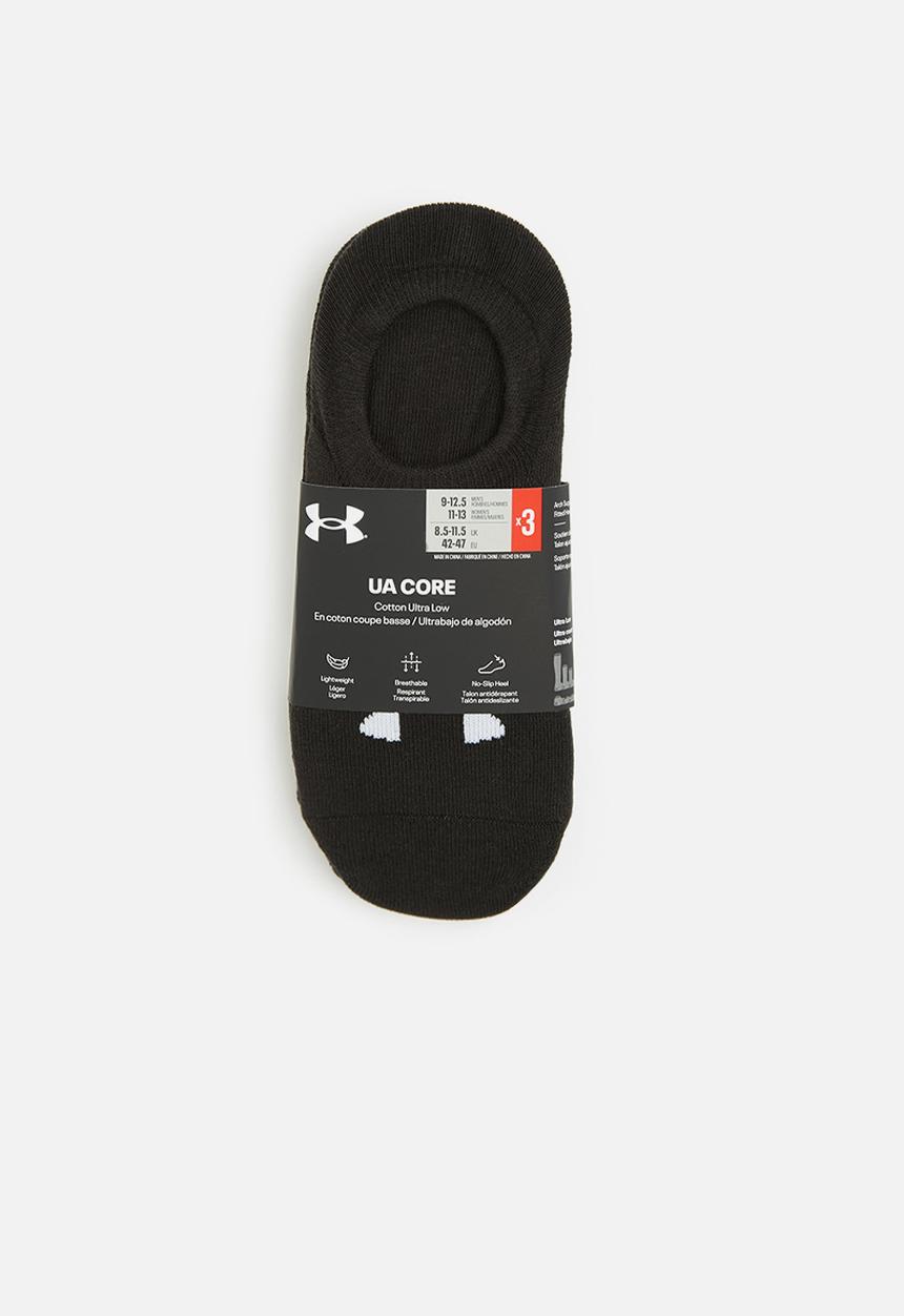 Under Armour - UA core ultra low 3 pack - black & white