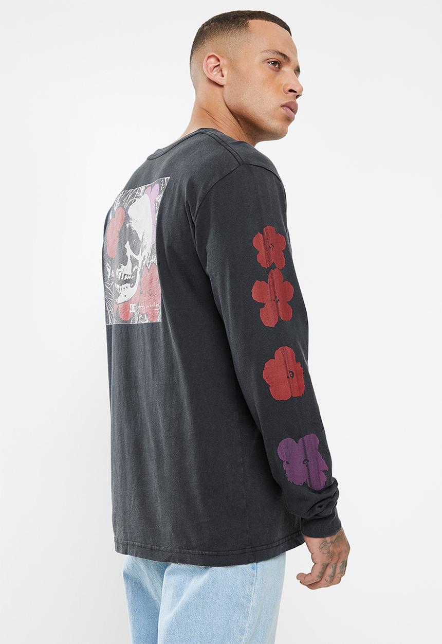 DC - Andy Warhol Life And Death Long Sleeve T-Shirt - Black Acid
